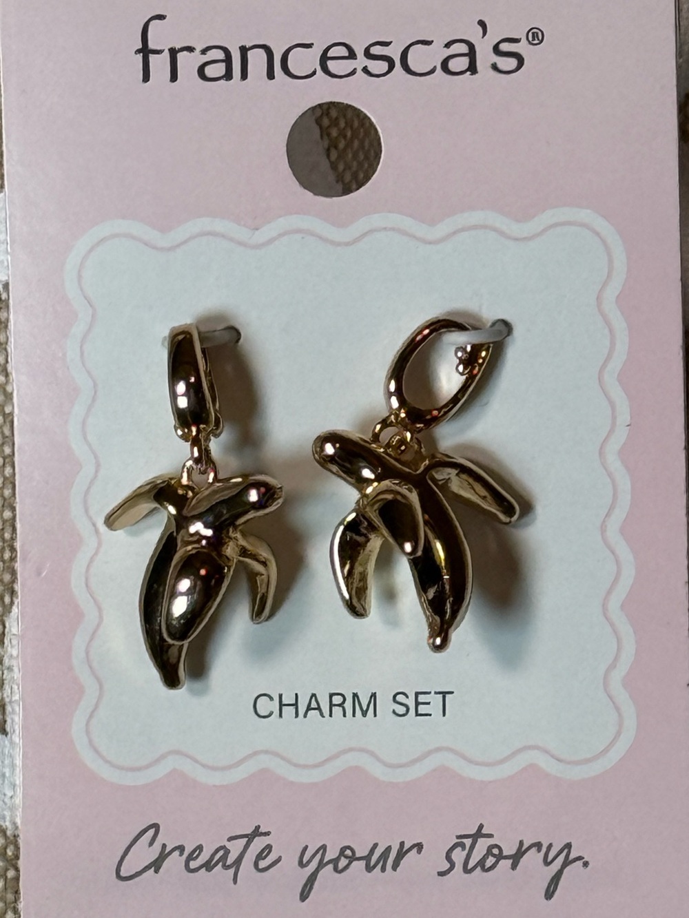 Francesca's Collections Shiny Gold tone Banana Charms